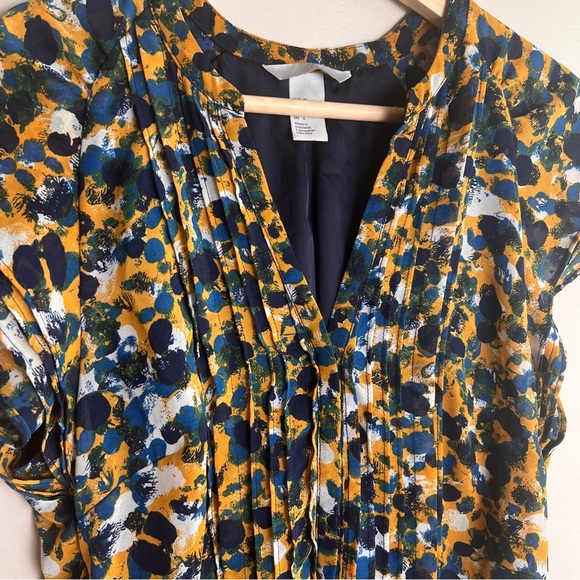 H&M Multicolor Abstract Knee Length Dress Size S Fully Lined EUC - Picture 2 of 9